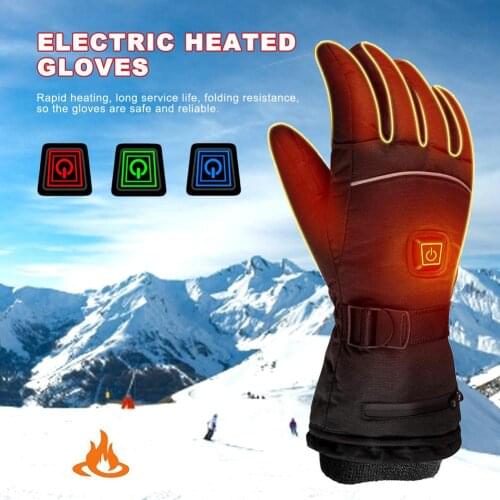 Electric Heated Gloves Thermal Touchscreen Gloves Winter Warm Thermal Ski Cycling Gloves Warm Outdoor Ski & Climbing Men Bicycle