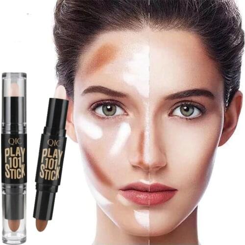 QIC Lady Facial Highlight Foundation Base Contour Stick Beauty MakeUp Face Powder Cream Shimmer Concealer Highlighter Pen Makeup