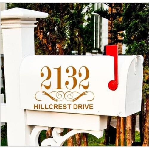 Popular And Beautiful Customized Address Silhouette Decal Wallpaper For Mailbox Removable Adhesives Murals Vinyl Stickers S-782