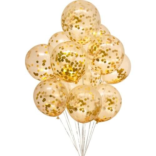 10pcs Clear Balloons Gold Star Foil Confetti Transparent Balloons Baby Shower Wedding Birthday Latex Balloon Party Decorations