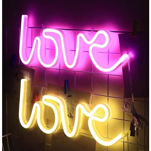 Led Night Light Battery USB Charging Love Decorative Letters Holiday Flamingo Cactus Heart Cloud Night Lamp Children Gifts