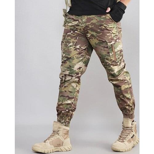 Tactical Camouflage Training Military Pants Battlefield Army Training Air Gun Military Pants Trousers Wear-resistant Casual Pant