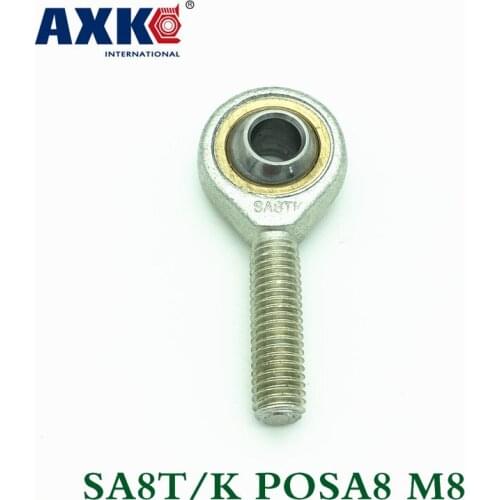 10pcs/lot 8mm Male Right Hand Thread Rod End Joint Bearing Metric Thread M8x1.25mm Sa8t/k Posa8 M8