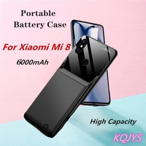 KQJYS Shockproof Battery Charger Cases For Xiaomi Mi 8 External Power Bank Battery Charging Cover For Xiaomi Mi 8 Battery Case