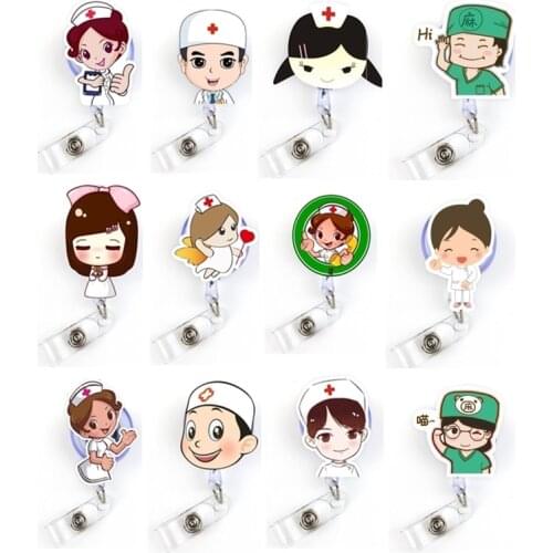 Doctors Nurse Office Retractable Badge ID Lanyard Name Tag Badge Reel Office Accessories