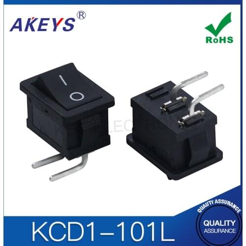 15PCS KCD1-101L 2pins 15*21MM Foot - bending switch Copper foot rocker switch
