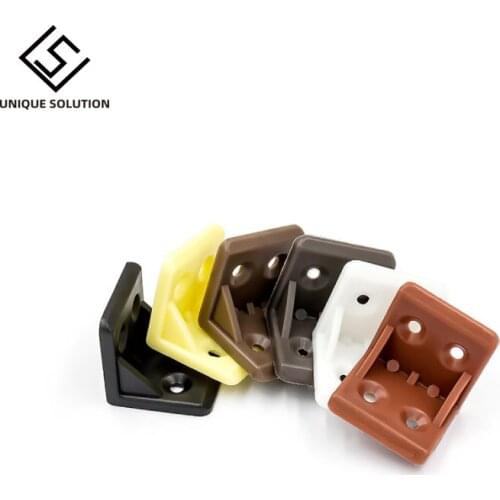 20pcs Plastic Thickened Corner Brackets Furniture 90 degree Angle Corner Code Cabinet Furniture Hardware