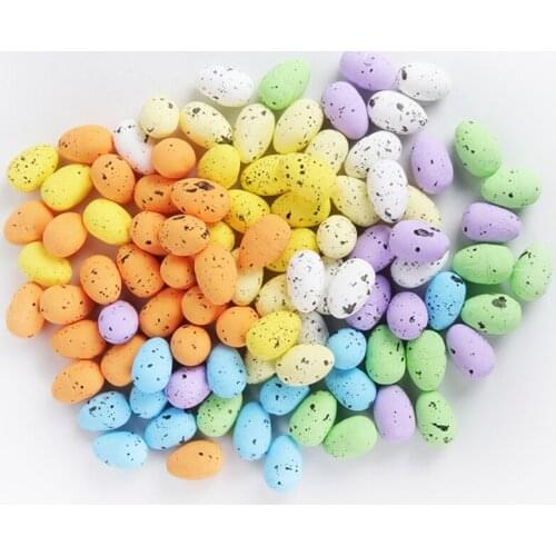 20pcs 3cm Easter Foam Eggs Happy Easter Party Decoration Bird Pigeon Eggs Home Decor DIY Craft Kids Gift Easter Party Supplies
