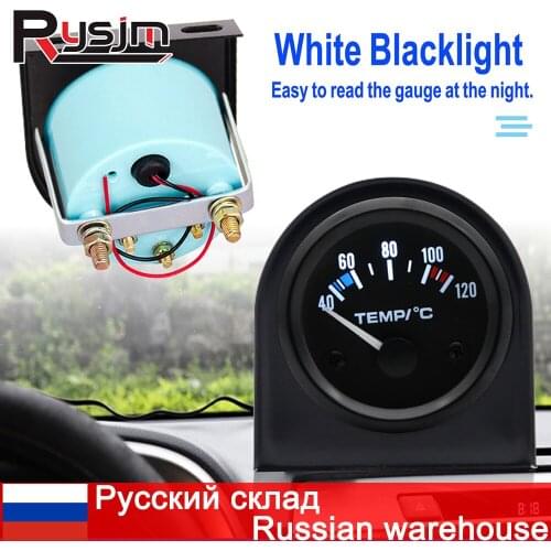 52mm Car Racing Modification Water Temperature Gauge Celsius Temp Meter With Sensor 10MM + Water Temp Joint Pipe Adapter
