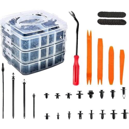 725PCS Car Bumper Body Fixing Clip Bumper Push Fastener Rivet Clip Door Panel Trim Clip Kit for Ford Chrys Toyota Honda