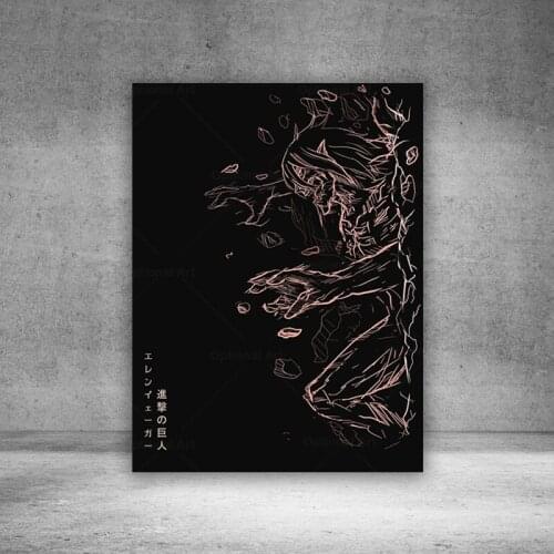 Attack Titan Breakout Attack on Titanshingeki no Kyojin Poster Wall Art Canvas Painting For Living Room