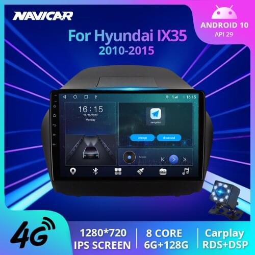 10'' IPS 2DIN Android 10 Car Radio For HYUNDAI Tuscon IX35 2011/2012/2013/2015 Car Multimedia Player Navigation GPS 2DIN Stereo