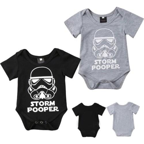 DERMSPE Casual Newborn Baby Boy Girl Short Sleeve Letter Print Soft Loose Cute Cartoon Romper Baby Clothes Jumpsuit