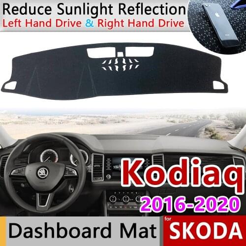 For Skoda Kodiaq 2016 2017 2018 2019 2020 Anti-Slip Mat Dashboard Cover Pad Sunshade Dashmat Protect Carpet Anti-UV Accessories