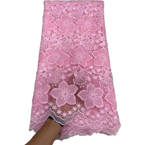 French Tulle Lace Fabric 5 Yards African Lace Fabric 2021 High Quality Nigerian Lace Fabric For Wedding Dress
