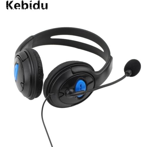 Kebidu Fashion 3.5mm AUX Gaming Headset Wired With Mic Headphones Ear for PS4 Sony PlayStation 4 /PC Computer NI5L Professional