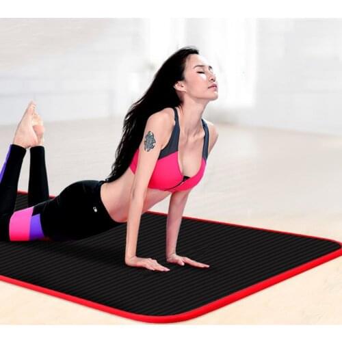 Edge Covered Non-slip Yoga Mat 10mm Sports Yoga Mat For Fitness Gym Pilates Colchonete 183*60*10cm For Junior Yoga User