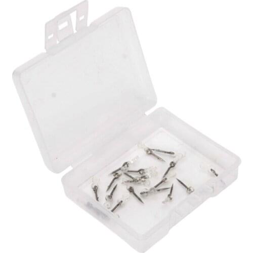 20PCS/set Metal Bait Spike Carp Fishing Hook Bait Sting Pin Spike Carp Feeder Fishing Tools Maggot Corn Ronnie Hair Rigs