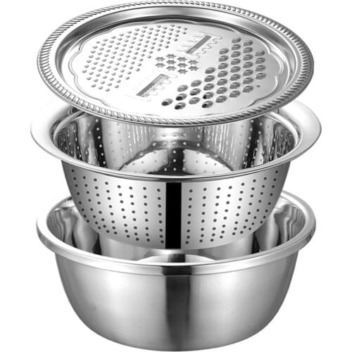 Micro-Perforated Colander with Grater Professional Self-draining Kitchen Sieve