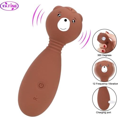 Cute Bear Vibrators Sex Toys for Women Clitoris Stimulator Tail Dildos Anal Erotic Massager Machine Female Masturbator Sextoys