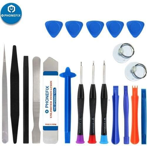 20 IN 1 Cell Phones Opening Pry Repair Tool Kits Spudger Suction Cup Screwdrivers Tool Set for iPhone Samsung Repair Hand Tools