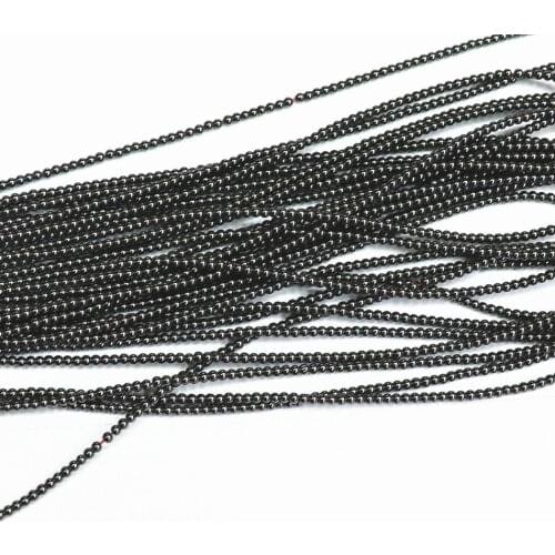 Natural black hematite fashion stone 2mm 3mm newly stone round loose beads diy jewelry 15" B442