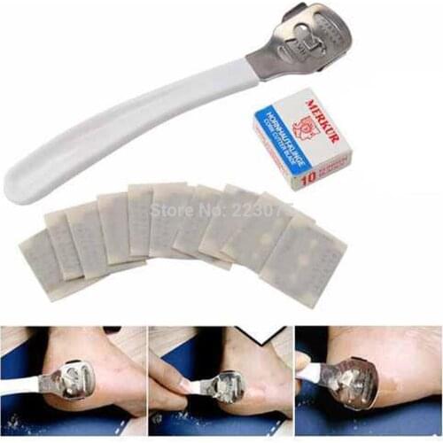 New Skin Shaver Corn Cuticle Cutter Remover Rasp Pedicure File Foot Callus 10 Blades