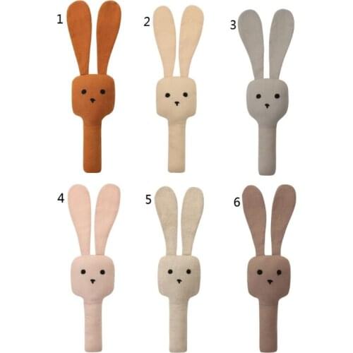 New Baby Hand Bells Rattles Soft Plush Shaking Toys Newborn Gift Infant Early Educational Toy Cute Rabbit