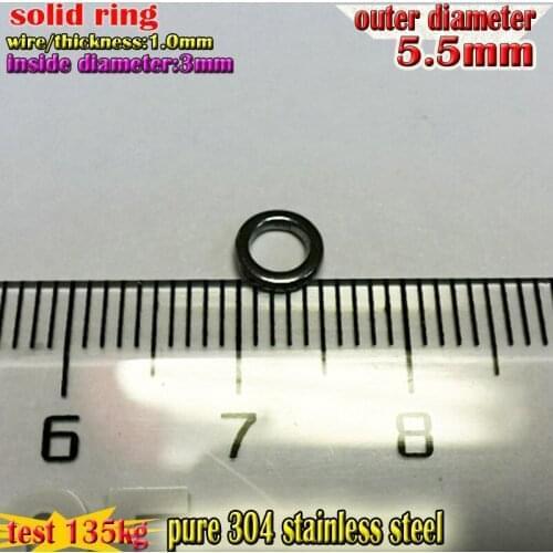 NEW fishing PURE solid rings with fishlures size;1.0mm*3.5mm*5.5mm quantity 30pcs/lot good fishing ring