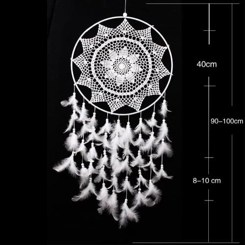 New Bedroom Decor Lace Cutout Dreamcatcher Home Feather Handicraft Car Pendant Room Decoration Accessories
