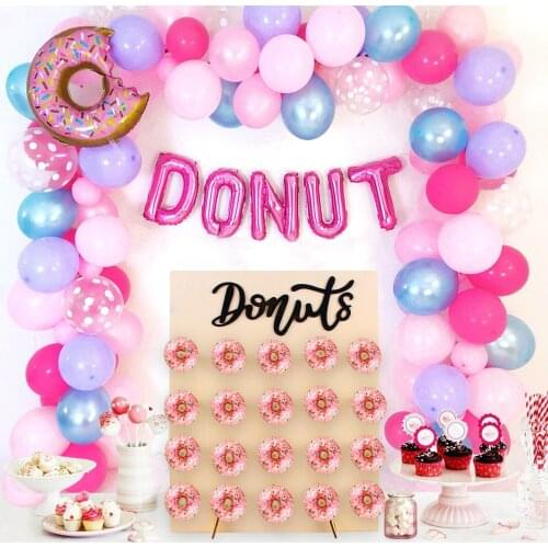 QIFU Wooden Donuts Stand Wall Holder Wedding Decoration Table Donuts Wall Wedding Support Birthday Table Decoration Accessories