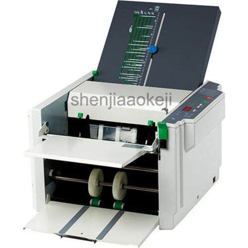 RD-297 Automatic Paper Folder Machine Electric Folding Machine Crease Machine Stacker Folding Machine 220V (50Hz) 1pc