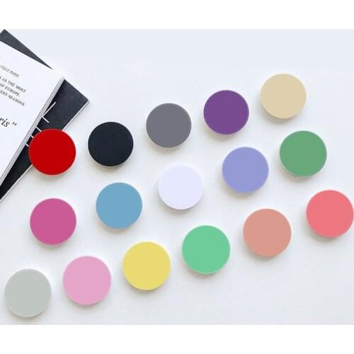 Universal Macaron Solid Color Round Grip Tok Korea Bracket Phone Ring Holder Stand Griptok For iPhone Samsung Support Telephone