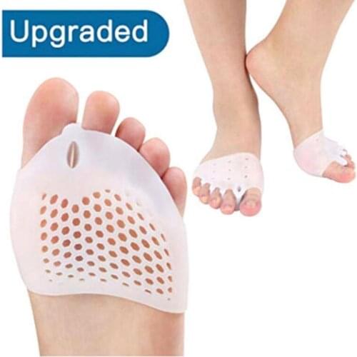 1Pair Toe Separator Toe Corrector 5 Hole Bunion Orthotics Divider Pedicure Tool Protector Silicone Overlapping Bones M9X9