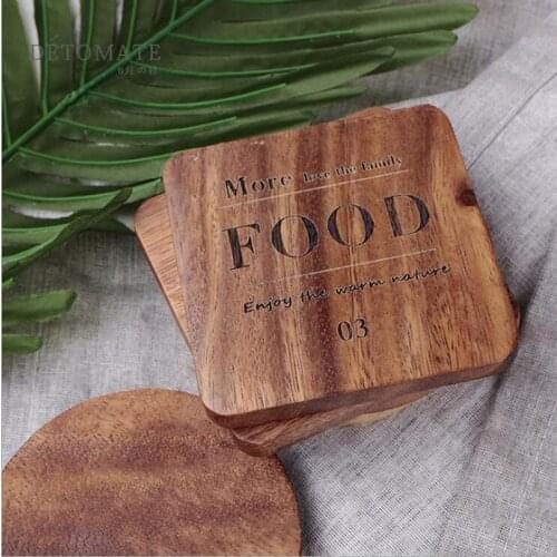 1Pc Mug Coaster Round Square Wood Cup Coaster Table Mat Kitchen Placemat Cup Pads Glass Teapot Drink Coasters Table Accessories