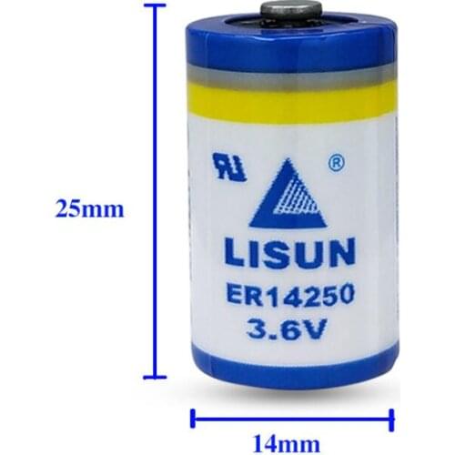 10PCS Lithium battery ER14250 3.6V PLC battery 1/2AA 14250
