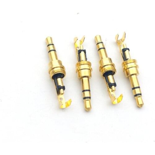 100pcs 3.5mm male 3 pole stereo plug Repair Headphone Cable Solder plug