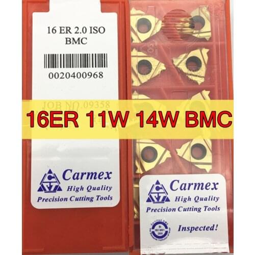 16ER 11W 14W BMC 10pcs/set Carmex CNC Internal thread Carbide insert Processing steel Free shipping