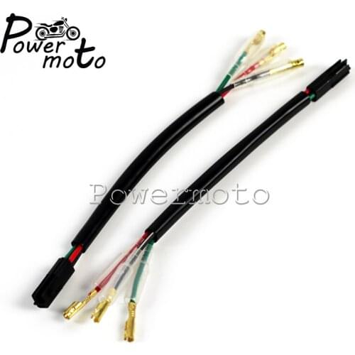 2PCS Motorcycle 3 Pin Front Turn Signal Wire Adapters Plugs For Honda CBR 600RR 2003-2014 CBR 1000RR 2004-2007