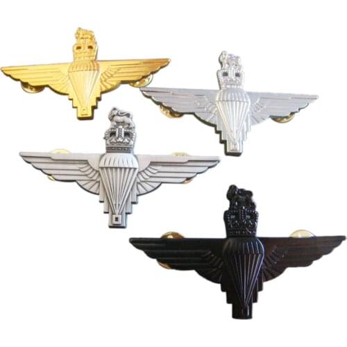 4 PCS UK British ROYAL PARATROOPER METAL WINGS HAT BERET COCKADE CROWN BROOCH BADGE PIN