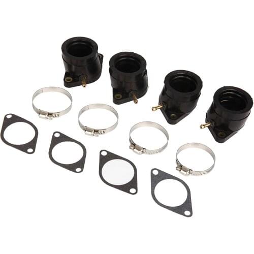 4 pcs Carburetor Intake Manifold Boot Adapter for Yamaha XJ650 XJ750 Maxim Seca 1981 1982 1983 5G2135860200 5G2135960100