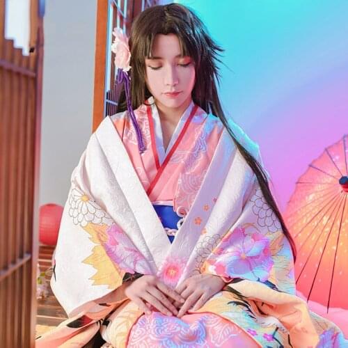 Anime Fate/Grand Order Ryougi Shiki Kimono Robes Cosplay Costume Girl Women Halloween Christmas Carnival Party Dress Uniform