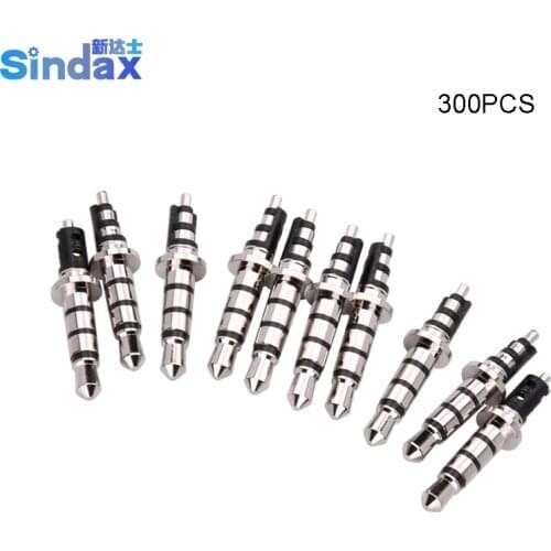 Sindax Audio Stereo Earphone 3.5mm 4 Poles Male Plug Jack Solder Connector White 300pcs