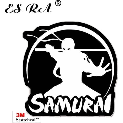 Vinyl Materproof Car Sticker Japan Samurai Warrior Laptop Pegatinas Decal Back and White for Bottle Skateboard Window Decorate