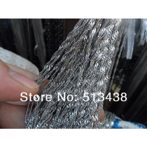 Free ship! 100 meters Fashion Stainless Steel 3mm exquisite Water wave chain.jewelry finding DIY LOLI girls necklace in Bulk