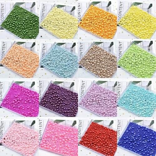 Mix Size 3/4/6/8/10mm ABS Imitation Pearl Round Beads Decoration Without Holes 20g/Lot Grament Bead Cloth Accessories Crafts