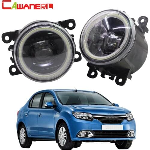 Cawanerl For 2004-2015 Renault Logan Car Accessories LED Fog Light Angel Eye DRL Daytime Running Light 12V 2 Pieces