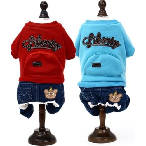 Denim French Bulldog Hoodie Coat Jacket Winter Pet Clothes for Small Dogs Pug Puppy Clothing Sweatshirt Ropa Perros Mascotas