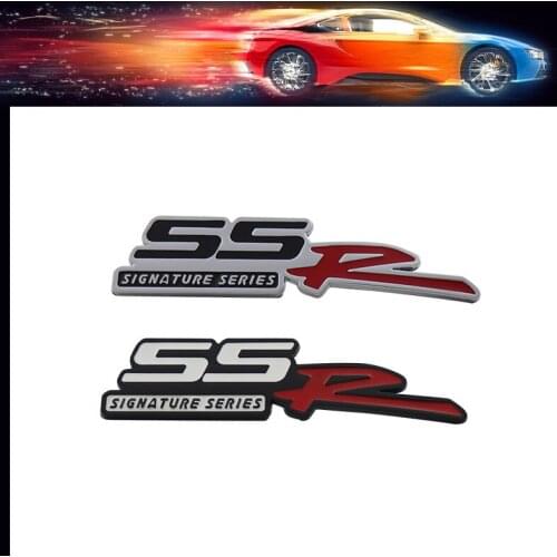SSR Signature Series car Engine Fender trunk Decal Emblem Badge Sticker for Sonic Roadster SS R Pace Vehicle Onix lacetti C1500