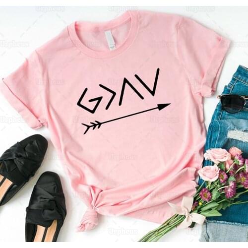 God Is Greater Than The High and The Lows Shirt God Is Greater Tshirt Christian Tee Faith Summer Short Sleeve harajuku Style